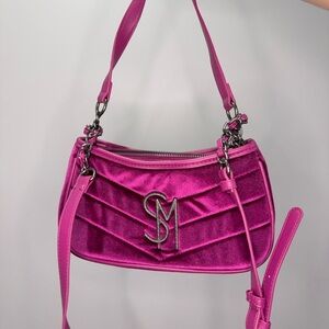 Steve Madden Pink Velvet Shoulder Bag